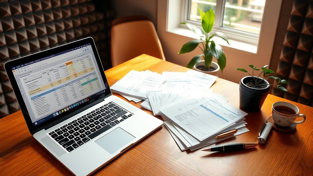 organize and back up receipts