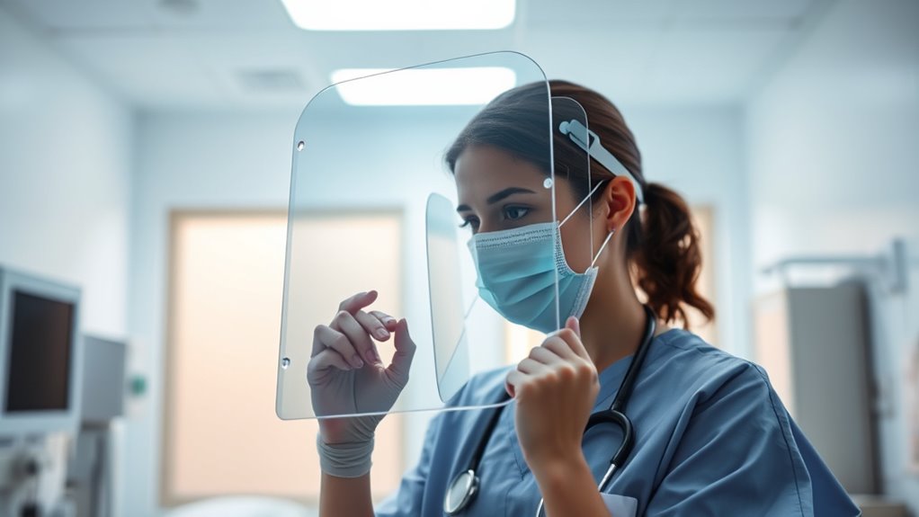 portable shields prevent contamination