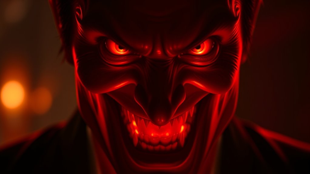 unsettling expressive villain laughter