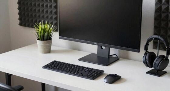 organized recording workspace setup