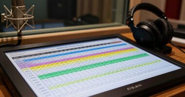 timing sheets in dubbing