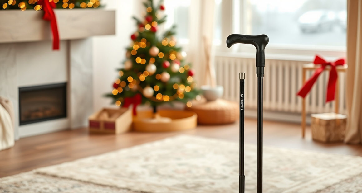 Yayayo Folding Cane with Seat and LED Light for Holiday Outings