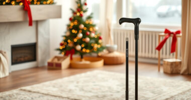 Yayayo Folding Cane with Seat and LED Light for Holiday Outings